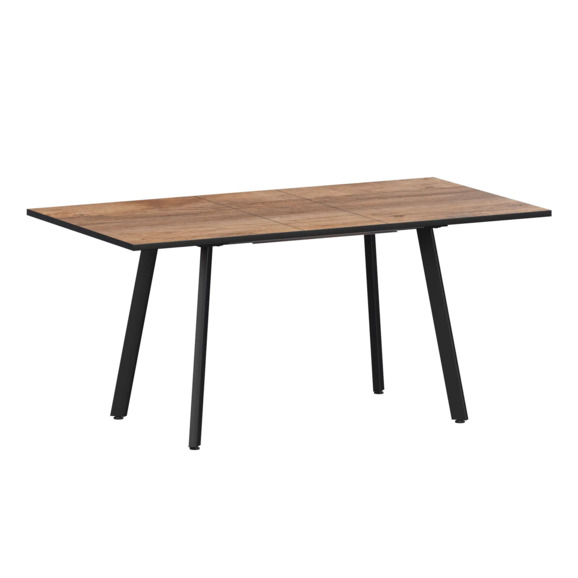 Стол раздвижной Рольф 1100+300, дуб самдал, черный муар - фото 1