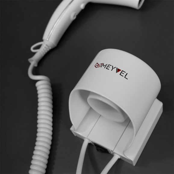 Фен для волос настенный Meyvel MF7-1800 (White) - фото 6