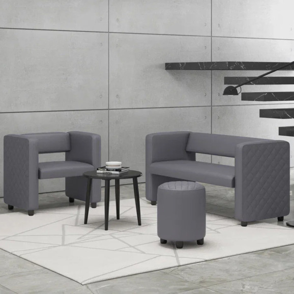 Кресло Тепал, экокожа, серый Кресло Тепал, экокожа, серый - фото 5