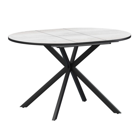 Стол раздвижной Грант 900+300, фрост, черный муар Стол раздвижной Грант 900+300, фрост, черный муар - фото 1