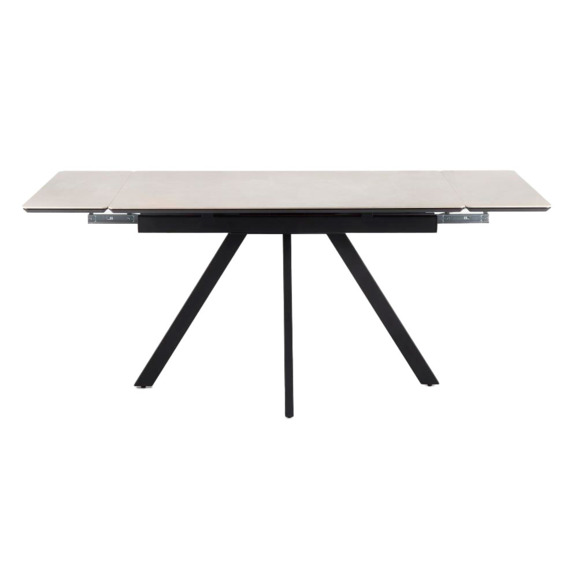 Керамический стол Вилли 120(180)х80 сarmen light grey / черный - фото 4