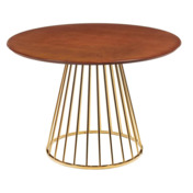 Фотография товара Стол Liverpool шпон, орех, золотистые ножки от компании ChiedoCover.