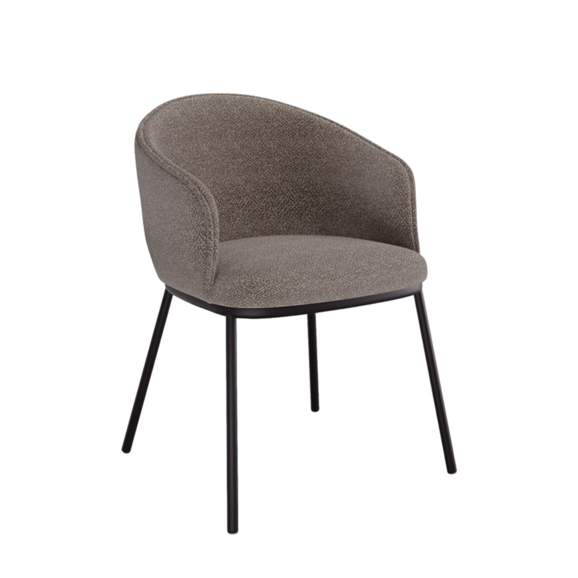 Стул Басси черный/велюр какао - фото 1