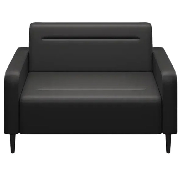 Диван Папилла, экокожа, 132 см, черный - фото 2