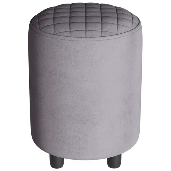 Пуф Тепал, велюр, светло-серый - фото 1