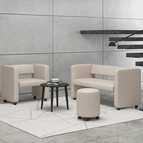 Кресло Тепал, экокожа, кремовый - фото 5