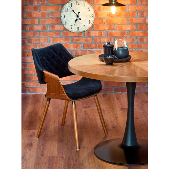 Стол круглый Symbol, орех, ножки черные Стол круглый Symbol, орех, ножки черные - фото 5