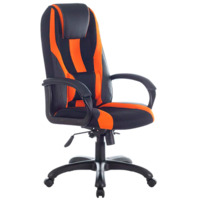Настоящее фото товара Кресло компьютерное Defense, черный, оранжевый, произведённого компанией ChiedoCover