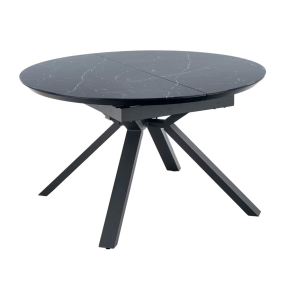 Стол раскладной Chord, черный мрамор, ножки черные - фото 2