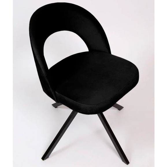 Стул Пиннате, пирамида, поворотный, черный, велюр - фото 6