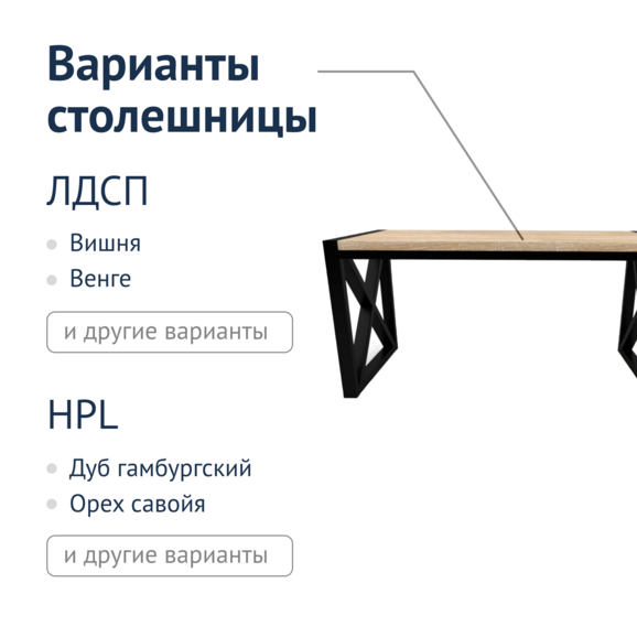 Стол Лофт А2 - фото 4