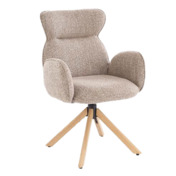 Фотография товара Стул кухонный Volcano, поворотный, темно-бежевый, дуб натуральный от компании ChiedoCover.