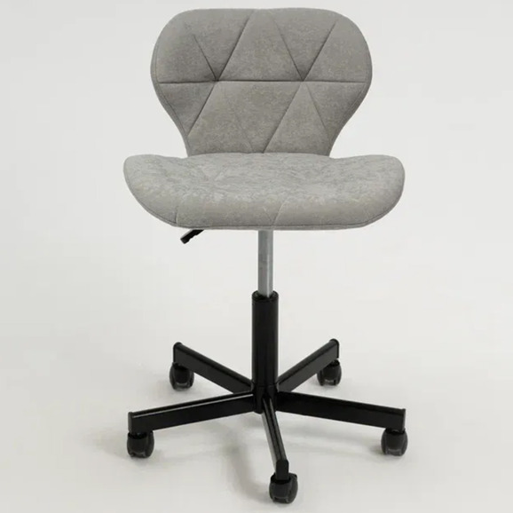 Стул Арил, пятилучие, светло-серый, черный, велюр - фото 3