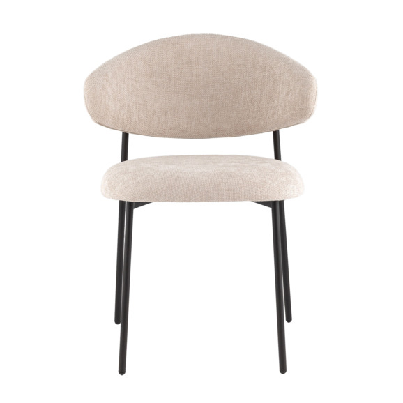 Стул Эван, шенилл, каркас бежевый - фото 5