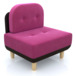 Кресло Рилто, фиолетовое