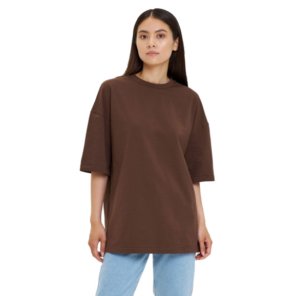 Футболка Oversize Freedom коричневая - фото 3