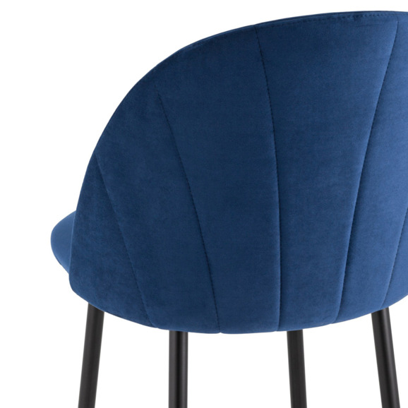 Стул полубарный Логан SN, велюр, синий - фото 6