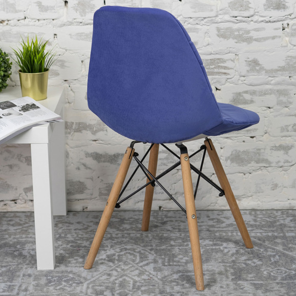 Чехол Е03 на стул Eames, синий - фото 8