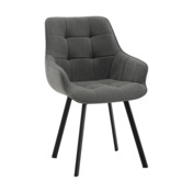 Фотография товара Стул Alba, велюр, светло-серый от компании ChiedoCover.