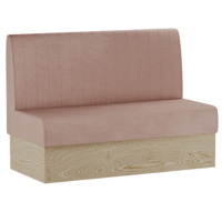 Настоящее фото товара Диван Мистик, велюр Nuvola 62 розовый, ЛДСП Кроношпан Плитторг Дуб Сонома, произведённого компанией ChiedoCover