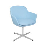Настоящее фото товара Дизайнерское кресло из кашемира (Elegance S), светло-голубое, произведённого компанией ChiedoCover