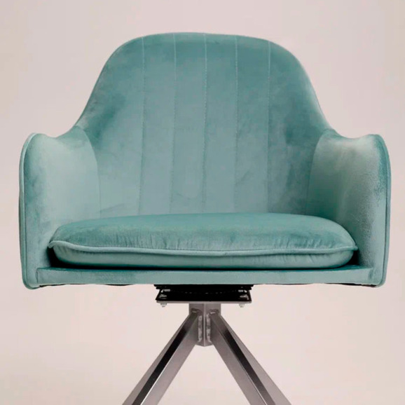 Кресло Сета, пирамида, мятный, серебро - фото 5