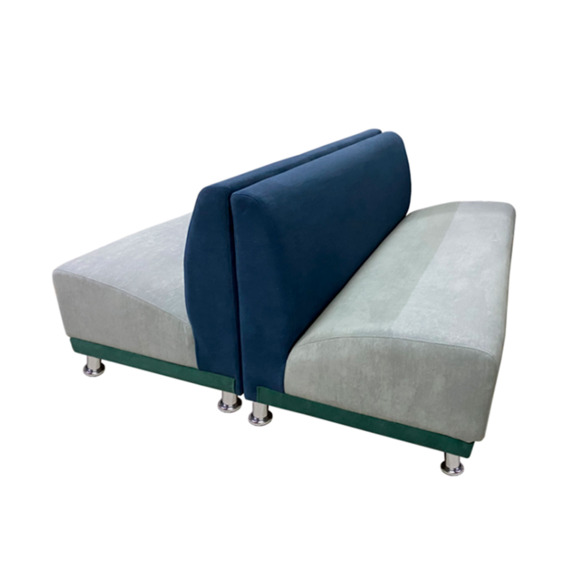 Комплект Блазз экстра шестиместный, велюр, сине-серая Комплект Блазз экстра шестиместный, велюр, сине-серая - фото 1