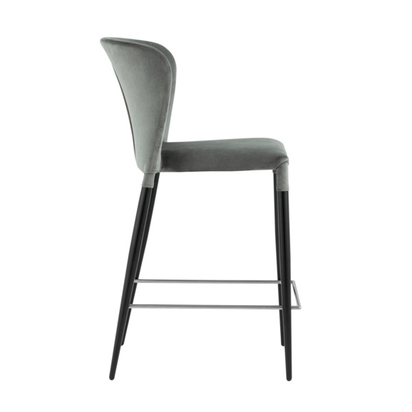 Стул полубарный Лори велюр серый Стул полубарный Лори велюр серый - фото 4