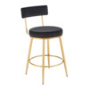 Стул барный Mirage, чёрный, золото Стул барный Mirage, чёрный, золото