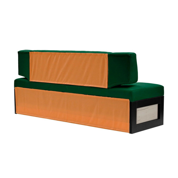 Диван для кухни Оттион 174 дуб крафт белый, зеленый - фото 4