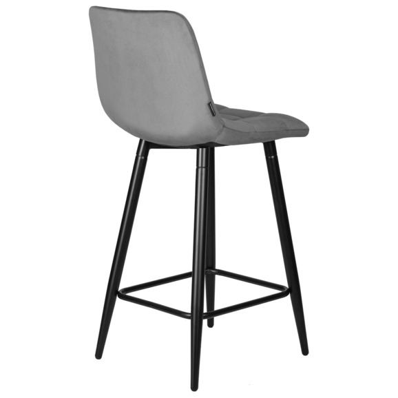Стул полубарный Direction, велюр, темно-серый, черный Стул полубарный Direction, велюр, темно-серый, черный - фото 5