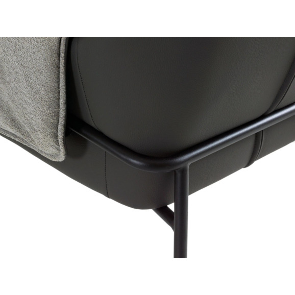 Стул Минотти, тёмно-серый шенилл, экокожа, металл - фото 6