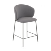 Фотография товара Стул полубарный Lazy, велюр, серый от компании ChiedoCover.