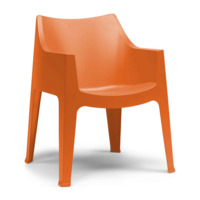 Настоящее фото товара Кресло пластиковое Coccolona, оранжевый, произведённого компанией ChiedoCover