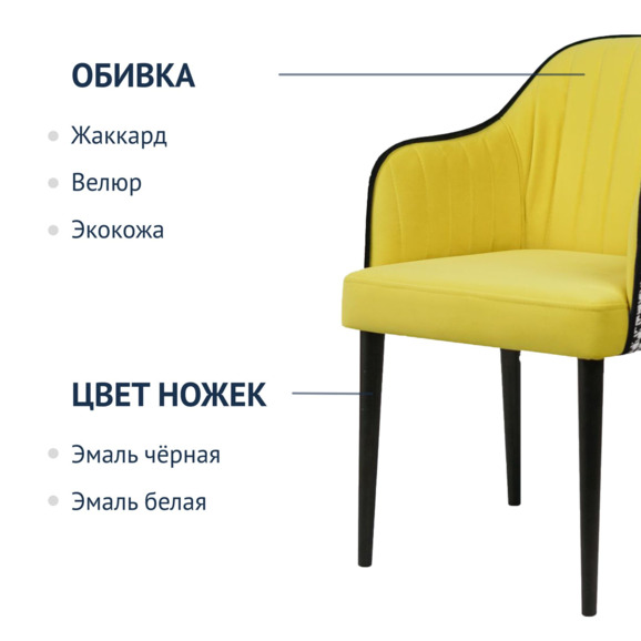 Стул Тюльпан, Zenit 12/Моррис 10, кант Velvet Lux 12, ножки морилка черная - фото 2