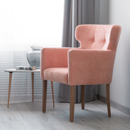 Кресло Виго, velvet lux 44, светлый орех - фото 5