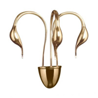 Настоящее фото товара Бра Cigno Collo, золотой, 3 светильника, произведённого компанией ChiedoCover