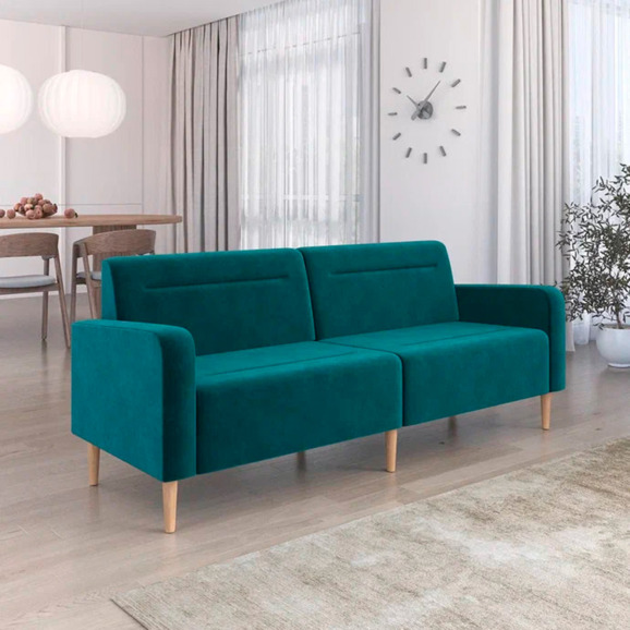 Диван Папилла, велюр, 202 см, изумрудный - фото 4