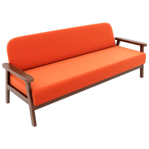 Диван Флори-Б velvet орех orange - фото 1