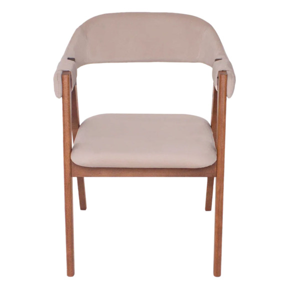 Полукресло Дольче, велюр Велютто 04, каркас орех - фото 2