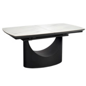 Фотография товара Стол раскладной Assured, белый мрамор, чёрный от компании ChiedoCover.