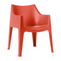 Настоящее фото товара Кресло пластиковое Coccolona, красный, произведённого компанией ChiedoCover