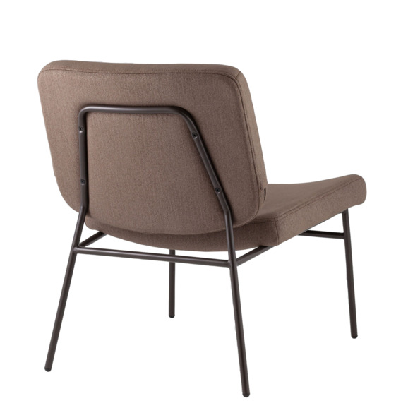 Кресло Abby, велюр коричневый, каркас серо-коричневый - фото 4