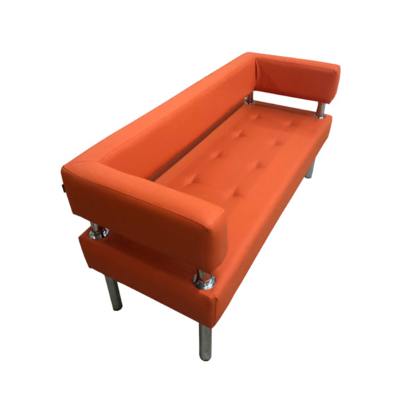 Диван Сантур трехместный, оранжевый - фото 1