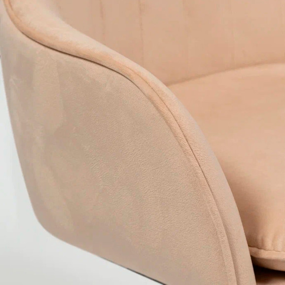 Кресло Сета, пятилучие, бежевый, черный, велюр - фото 6