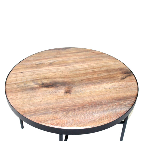 Кофейный столик круглый Финика M Дуб бомонт лофт    - фото 2