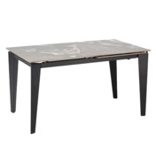 Фотография товара Стол обеденный Comet, раскладной, серый мрамор, черный от компании ChiedoCover.