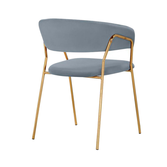 Стул на металлокаркасе Kamelia 1 gray / gold Стул на металлокаркасе Kamelia 1 gray / gold - фото 3