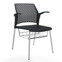 Настоящее фото товара Стул Wind с корзиной для бумаг, с подлокотниками, черный, серебряный, произведённого компанией ChiedoCover