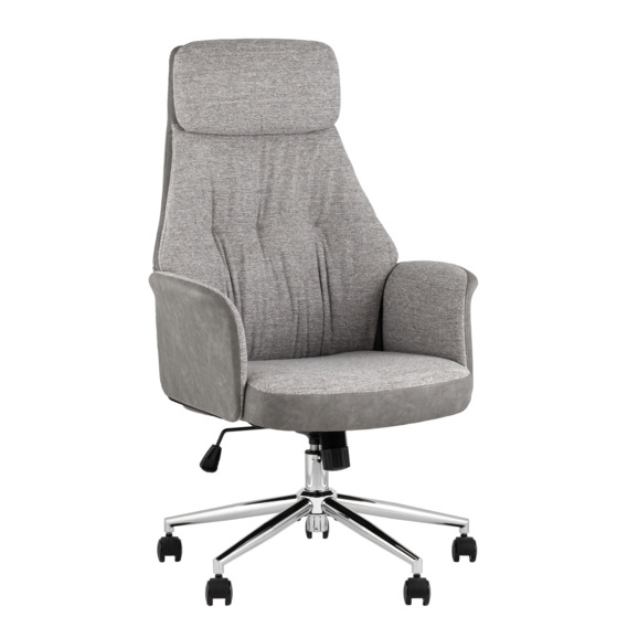 Кресло офисное Neo, светло-серый, экокожа, ткань Кресло офисное Neo, светло-серый, экокожа, ткань - фото 1